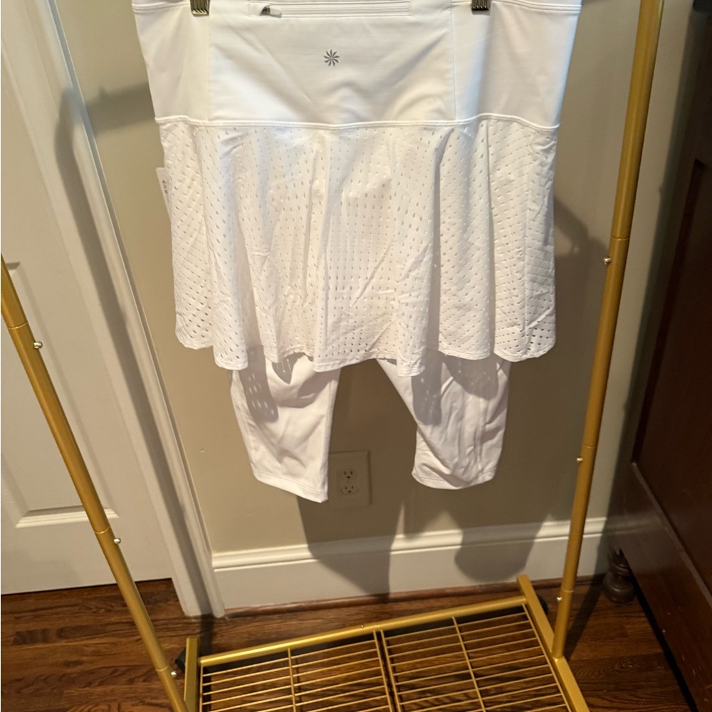 Athleta White Skirt Set